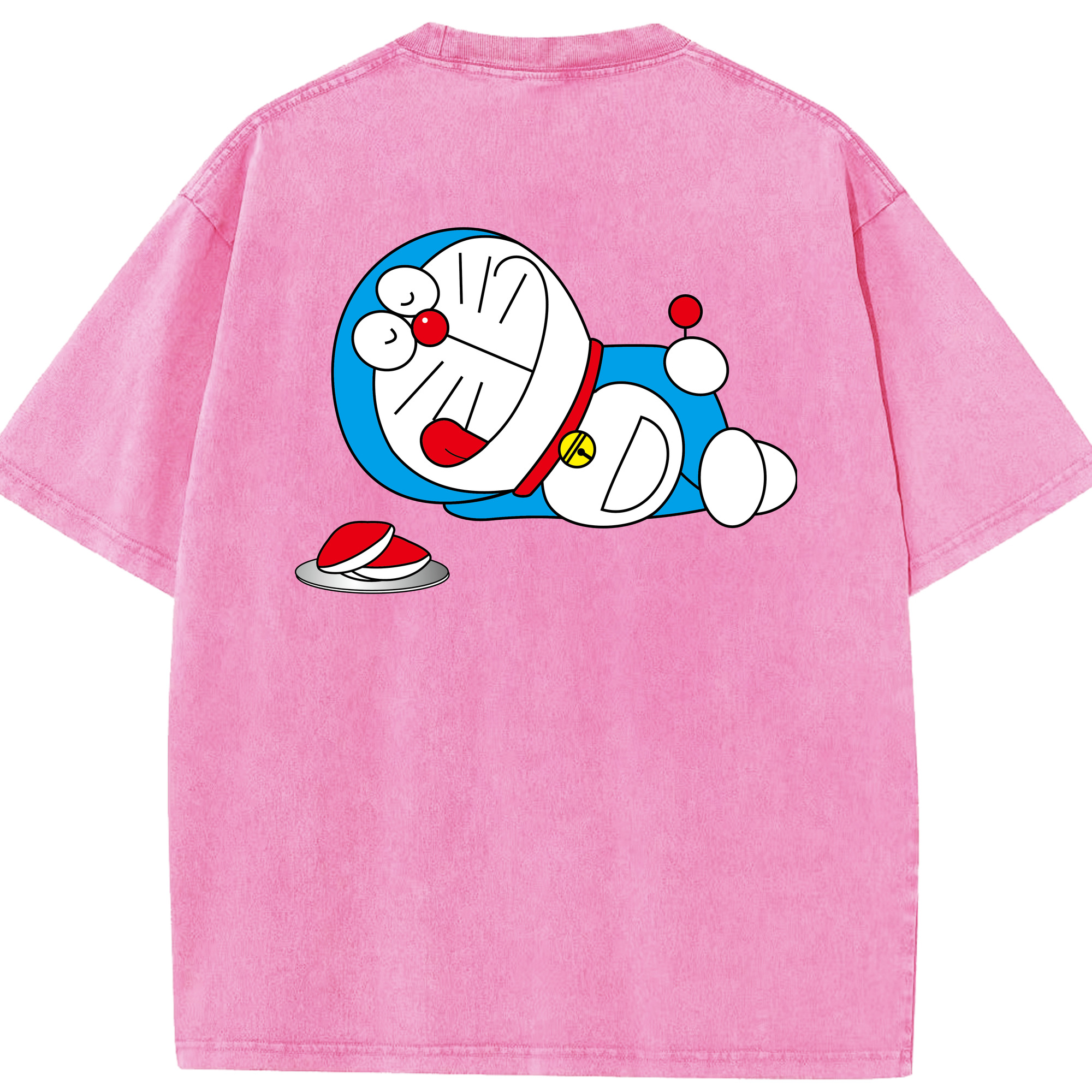 （画像用） ドラえもん Doraemon 綿100% ヴィンテージ風 半袖Tシャツ（背面プリント）